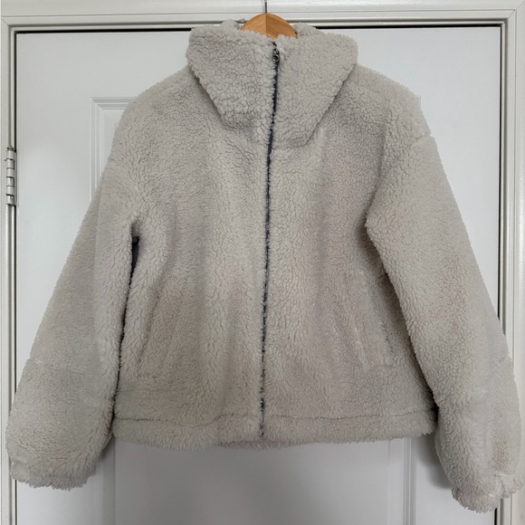 lululemon athletica Jackets & Blazers - Lululemon Cinchable fleece zip size 6 color bone